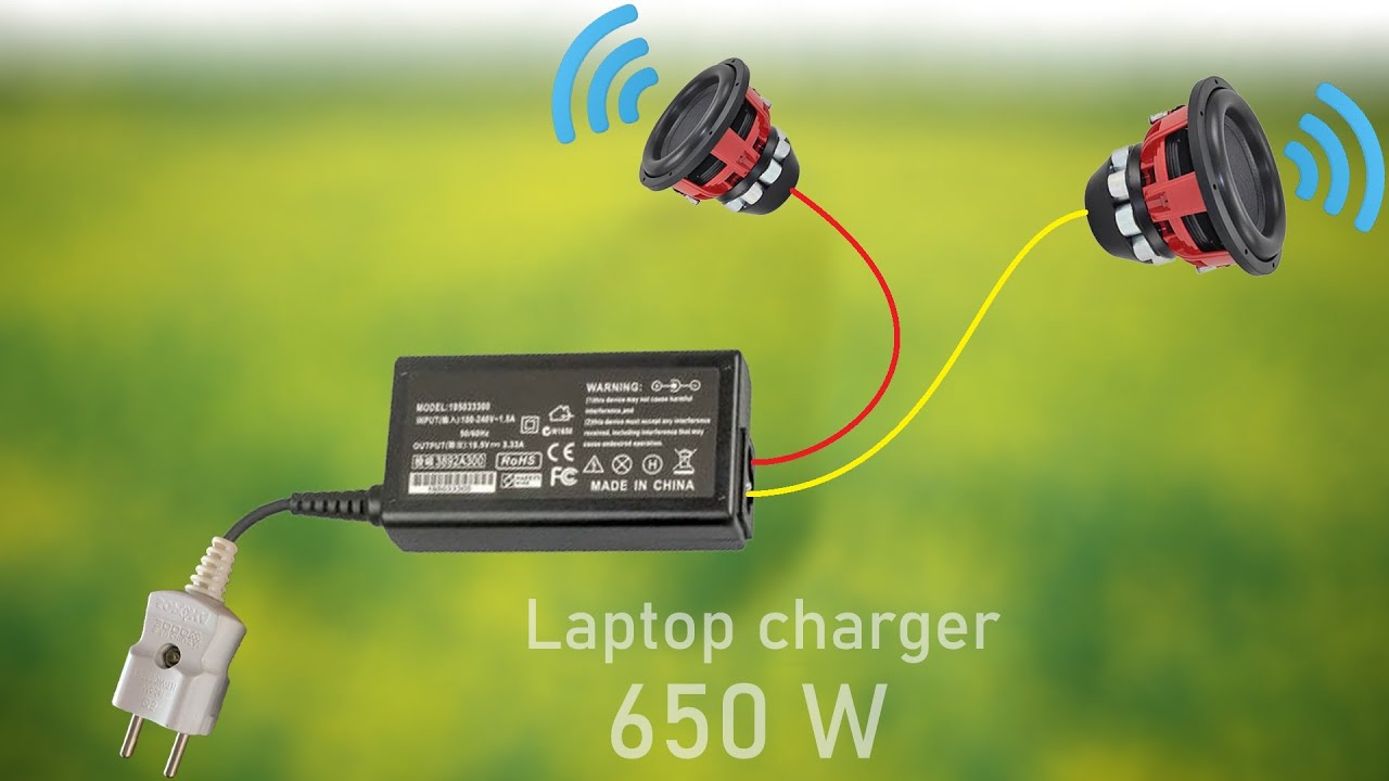 DIY Powerful Ultra Bass Amplifier Laptop Charger  No IC  Simple Circuit