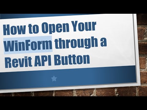 How to Open Your WinForm through a Revit API Button