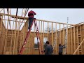 Lifting 44 foot roof trusses without a crane