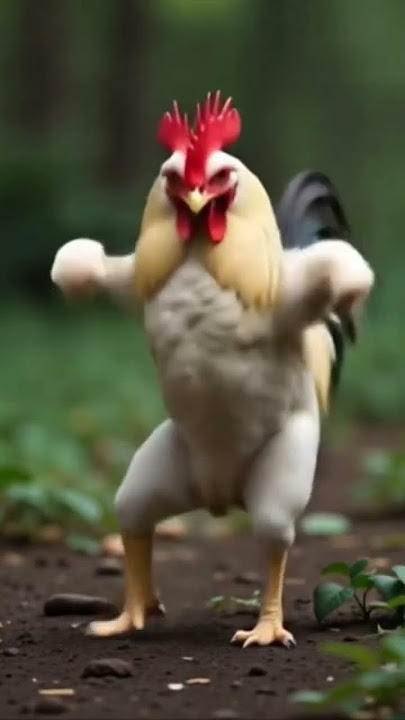 ayam berjoget joget lucu #cat #funny #shorts #ayamberkokok