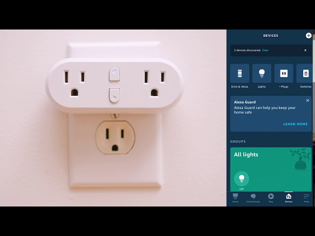 HBN 4 Pack WiFi Smart Plug Dual Socket Plugs Works with Alexa & Google Home  15A