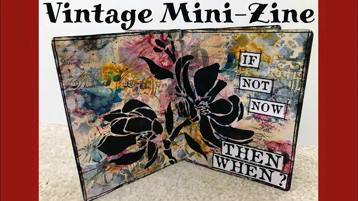 Mixed Media Art Journal Tutorial-Vintage Mini-Zine, Smooshing, Beginners