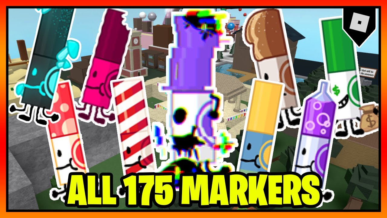 ALL 175 MARKERS in FIND THE MARKERS Roblox YouTube