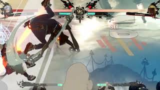 GGST || Faust midscreen metreless big damage combo