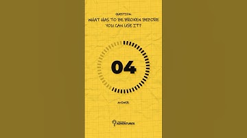 What has to be broken before you can use it? #shorts