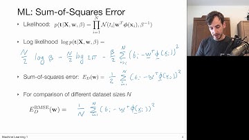 3.2 Linear Regression Via Maximum Likelihood (UvA - Machine Learning 1 - 2020)