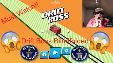 TRYING DRIFT BOSS BLINDFOLDED!!!!!! New World Record!?!?! Drift Boss Y8 Game