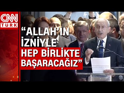 Altılı masanın adayı Kemal Kılıçdaroğlu: "Genel başkanlar cumhurbaşkanı yardımcısı olacak"