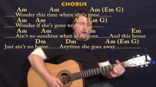 Ain't No Sunshine (Bill Withers) Strum Guitar Cover Lesson with Chords/Lyrics chords