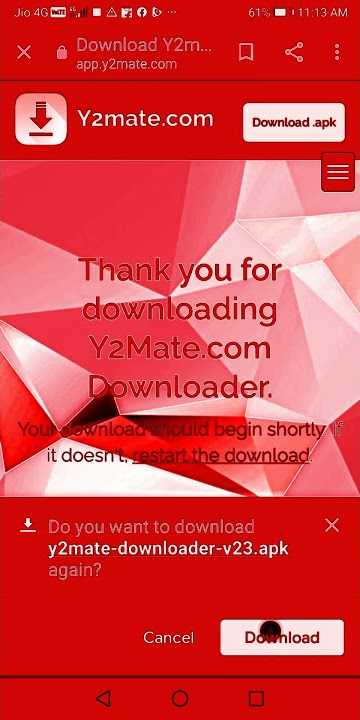 Y2mate com downloading video