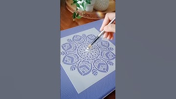 First time trying art with Mandala stencils - unexpected result 😱 #shorts #art