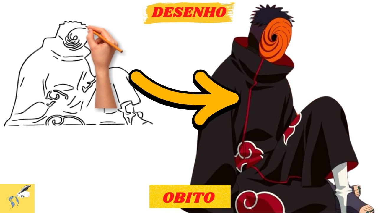 Como Desenhar o Obito de Forma Simples, Fácil e Rápido | Passo a Passo ...