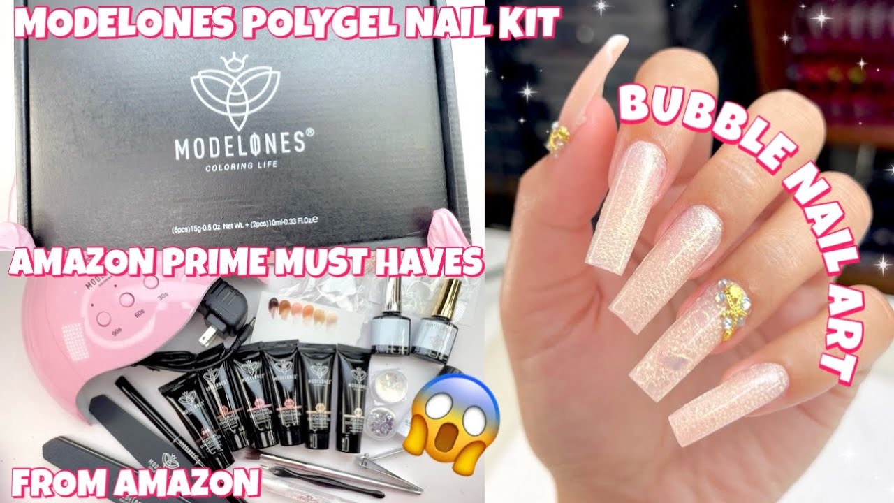 AMAZON PRIME NAIL MUST HAVES TRYING MODELONES POLYGEL NAIL STARTER