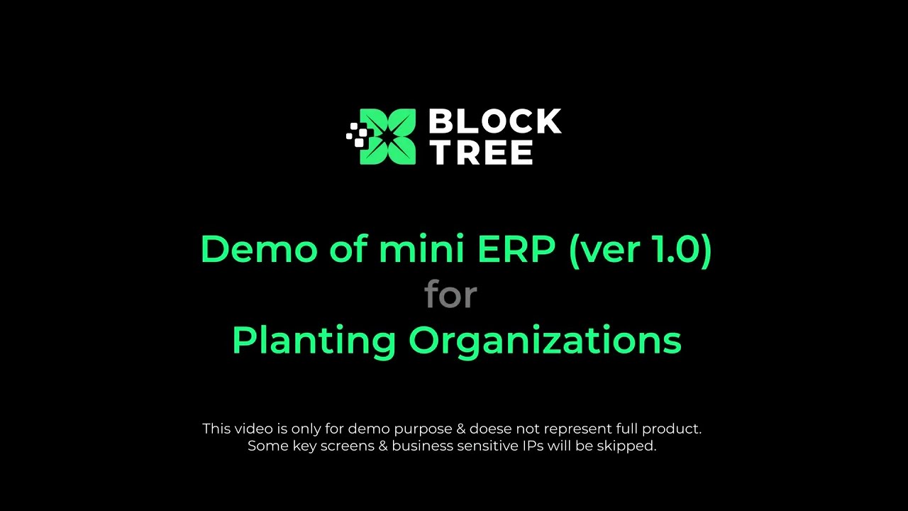 Demo BlockTree ERP for Planters Ver01