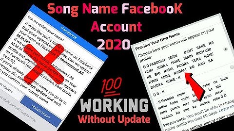 How To Create Song Name Facebook Account 2020 | Song Name Facebook Account Kesy Banyen