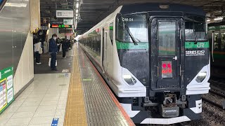 E257系5500番台OM-54編成 特急あかぎ10号上野行き 大宮駅 発車