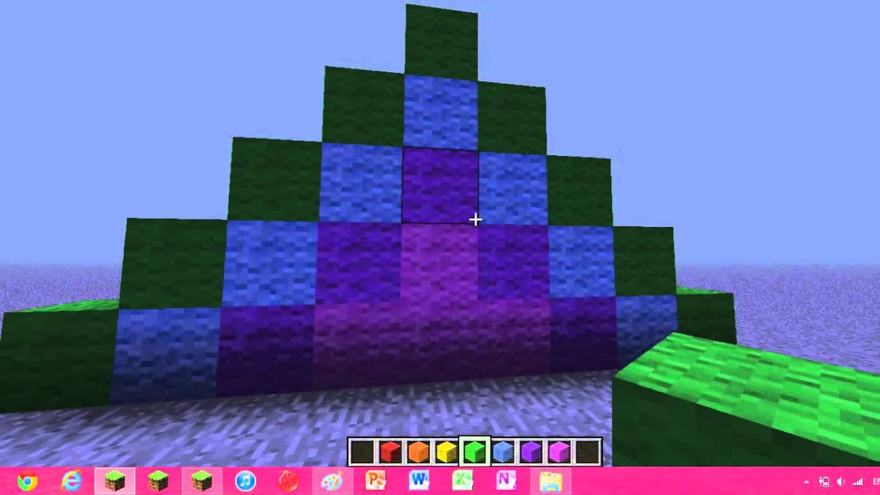 How to build a rainbow in minecaft PC 1.6 YouTube