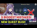 AVOID Those 5 AR Progression Mistakes! BEWARE Quest Bugs Out Co-op! | Genshin Impact
