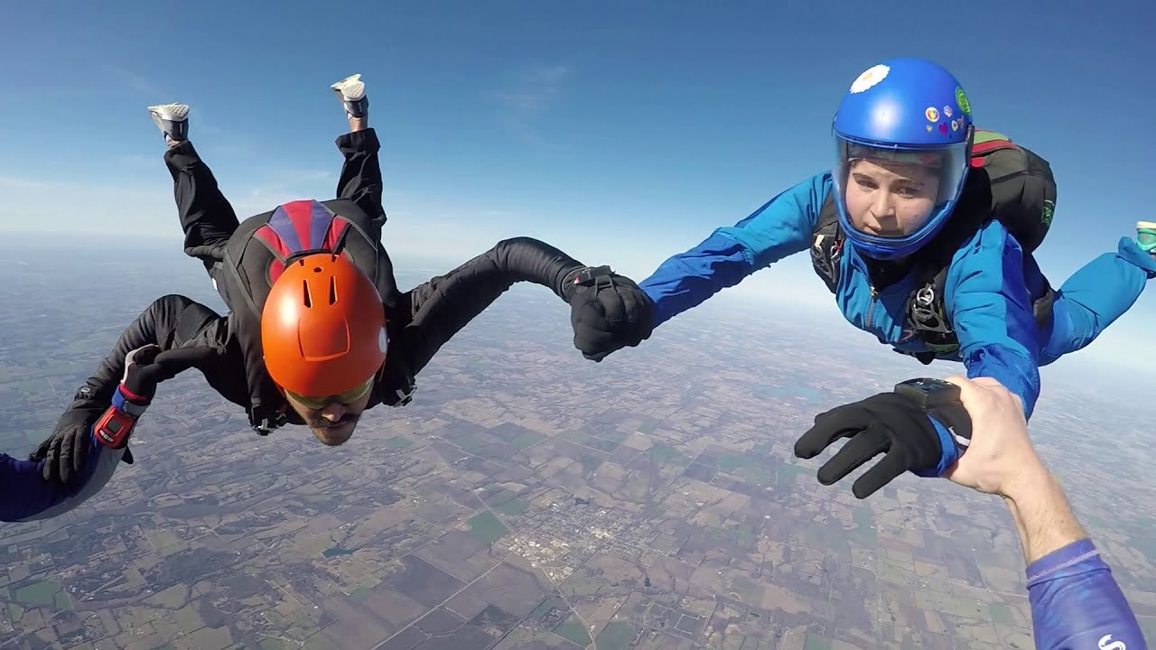 First fun. Black Cat Skydive 4way Team.