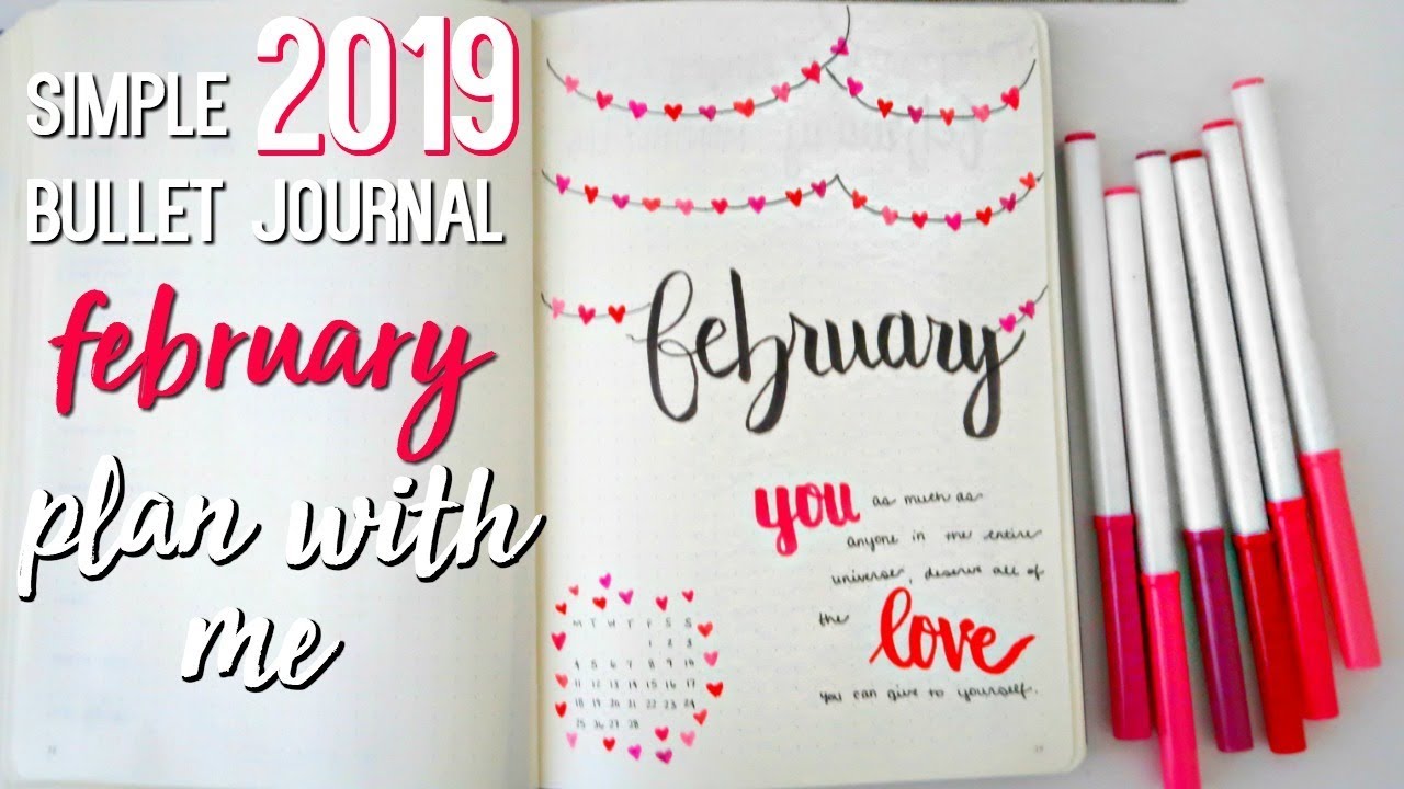2019 February Plan With Me Bullet Journal