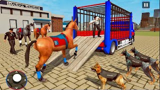 US Police Dog & Horse Transport Truck Simulator - Android Gameplay HD screenshot 3