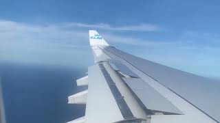 Landing in Aruba KLM - Full view of the Island