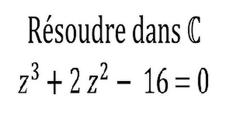 Résoudre une équation du 3me degré dans l