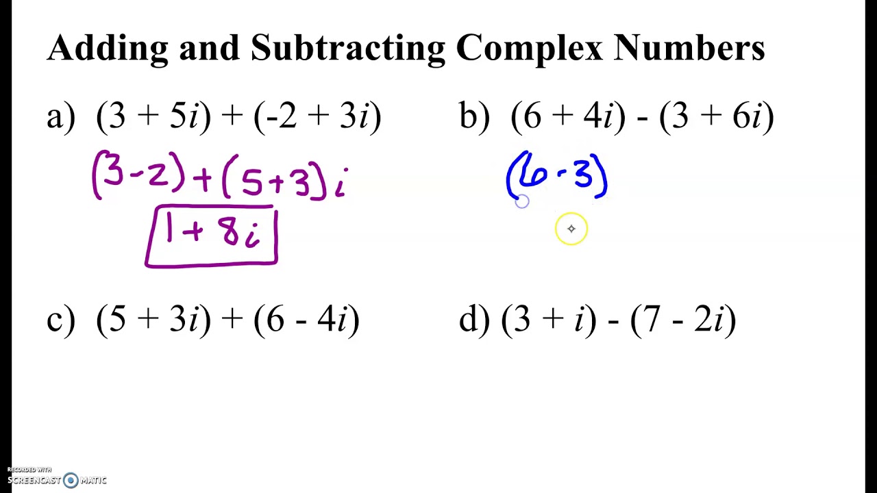 adding-and-subtracting-complex-numbers-youtube