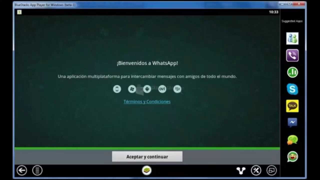 Ejecutando Whatsapp en tu computadora  con BlueStacks