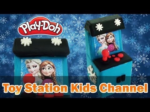 Disney Frozen Play Doh Arcade Machine | Learn Play Doh Crafts For Kids