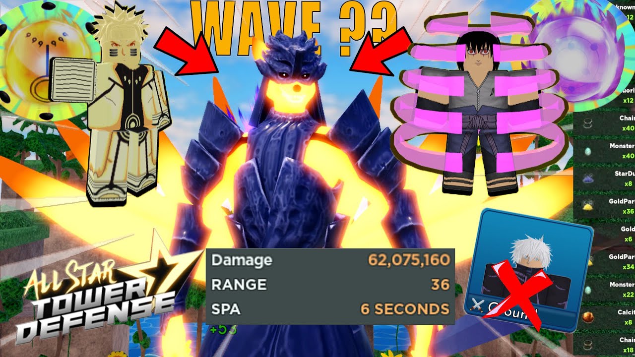 NEW 6 STAR NARUTO & SASUKE ORB MAKES SUSANOO KURAMA BEST UNIT 8M DMG! ALL  STAR TOWER DEFENSE FANMADE - BiliBili