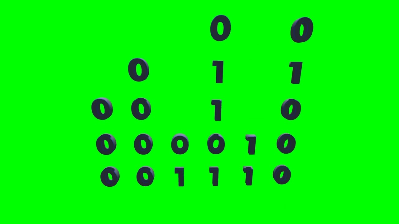 Binary Puzzle Green Screen