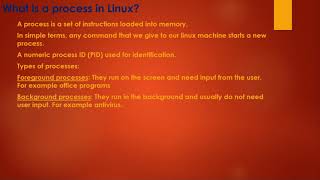 25 LINUX PROCESS