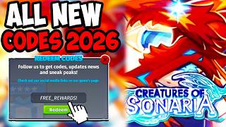 *UPDATE CODES* ALL WORKING CODES FOR CREATURES OF SONARIA IN 2026! ROBLOX CREATURES OF SONARIA CODES