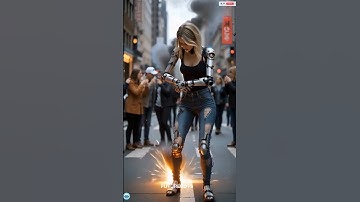 Emotional Humanoid Robot Walks Through City | Shocking Future AI Moment #shorts #robin #robot #aiart