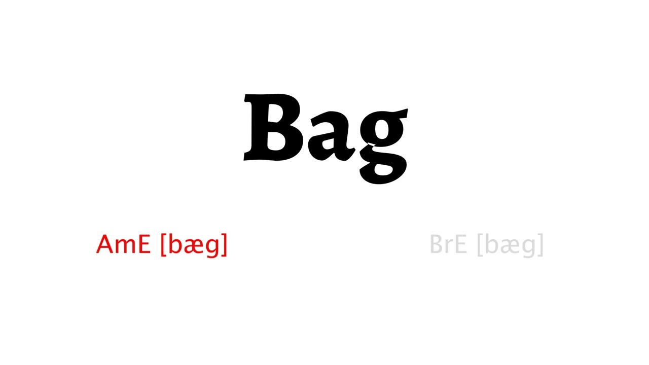 How to Pronounce bag in American English and British English