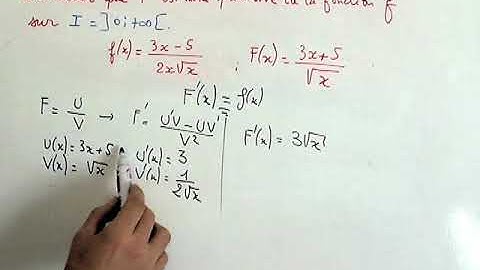 Primitives de fonction contenant un radical. MATHS TERMINALE