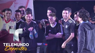 Messi desata la locura en la presentación de sus botines | Videos Virales | Telemundo Deportes