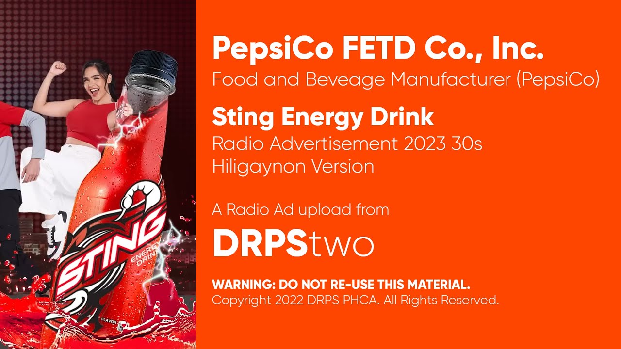 Sting Energy Drink Radio Ad 2023 30s (Hiligaynon Version) YouTube