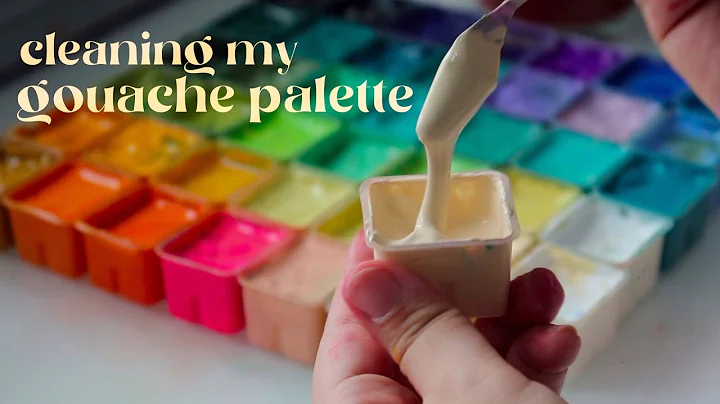 cleaning my gouache palette