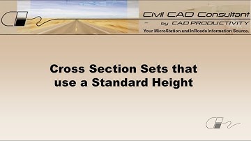 InRoads SS4 Tutorial: Standard Height Cross Sections