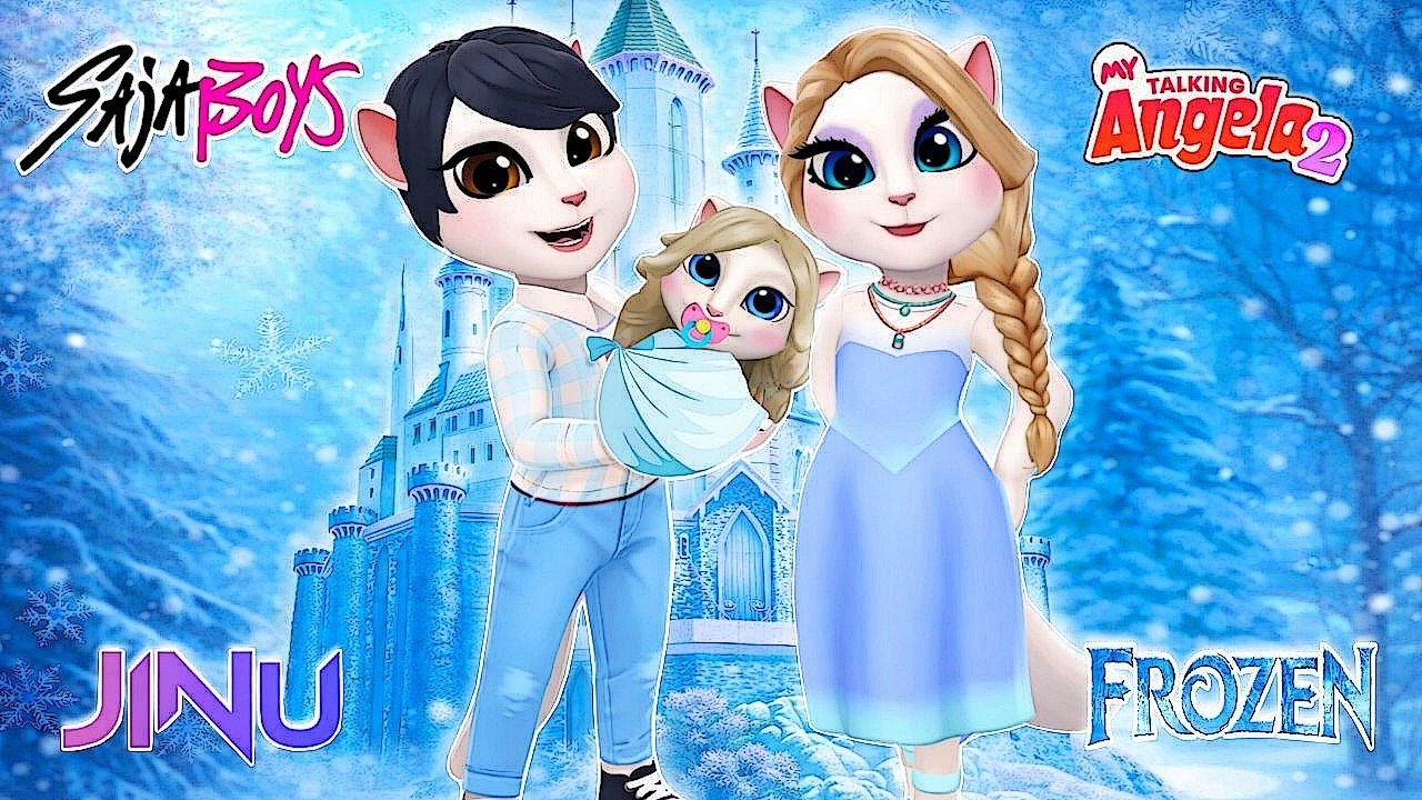 My Talking Angela'm 2 😻  Frozen | Elsa with Jinu with his daughter | Nes Update  Cosplay 😘💋 →