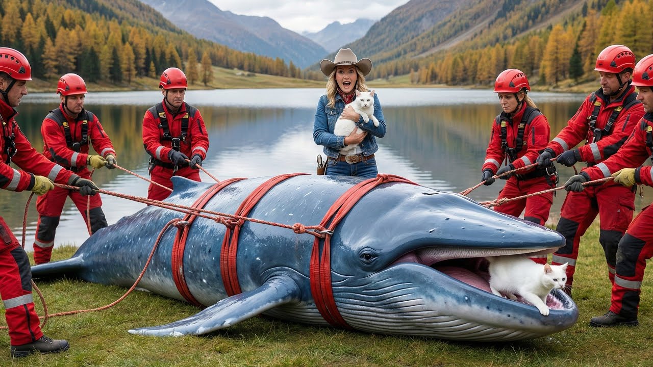 Heroic Rescue Team Saves a Poor Mother Cat from a Huge Whale 🐈🐋