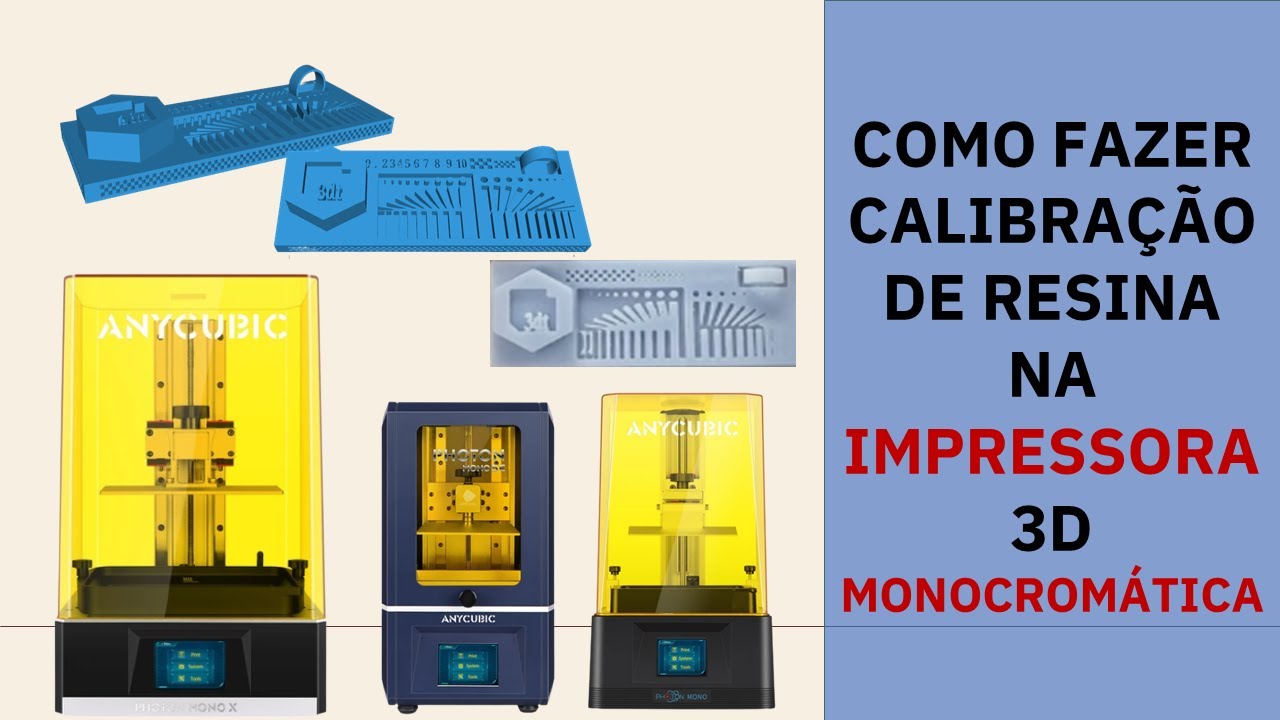 Como fazer calibração de resina para impressora 3d monocromática