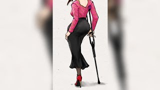 Amazing Amputee Woman Walking With Crutches (20)#Amputee#Crutches #Amazing#Walking