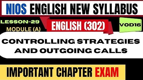 nios new syllabus 2024 class 12 |NIOS class 12 english chapter 29 A|most important questions English