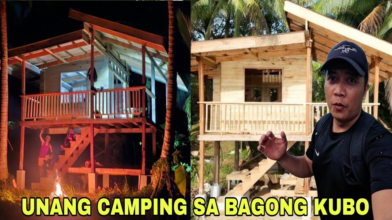 Unang Camping sa Bagong Kubo...Tradisyonal na  Panghuhuli ng Manok sa gabi pang tinola 