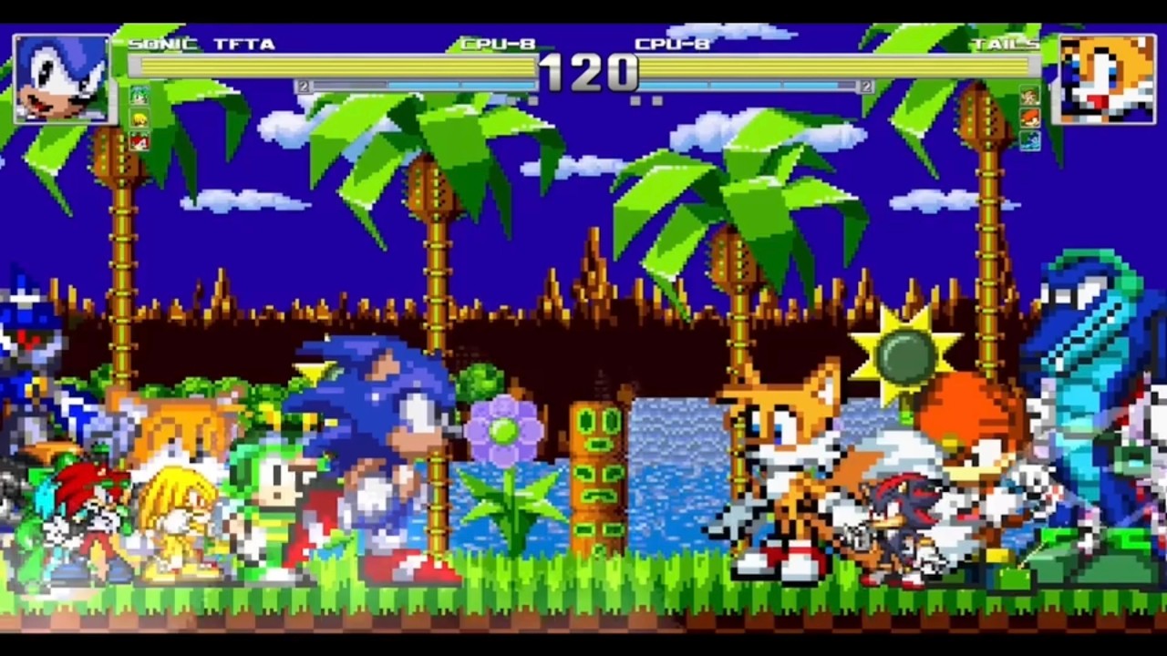 Team Sonic vs. Team Tails 8v8 Absolute War (Sonic The Hedgehog) | M.U.G.E.N