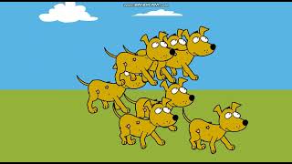 Attacking one wolf in front of 64 wolves but it's Goanimate