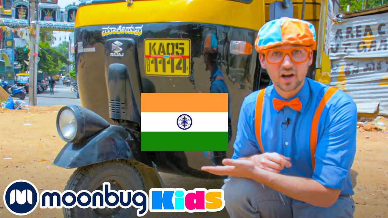 Blippi Goes to India | Blippi Visits| Playground for Children | Baby